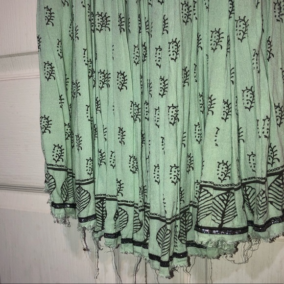 Free People Mint Green Floral Flowy Dress - Picture 6 of 11